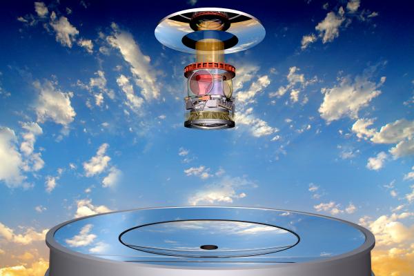 Rendering delle ottiche e della camera CCD del Vera Rubin Observatory (Credits: Todd Mason, Mason Productions Inc. / LSST Corporation)